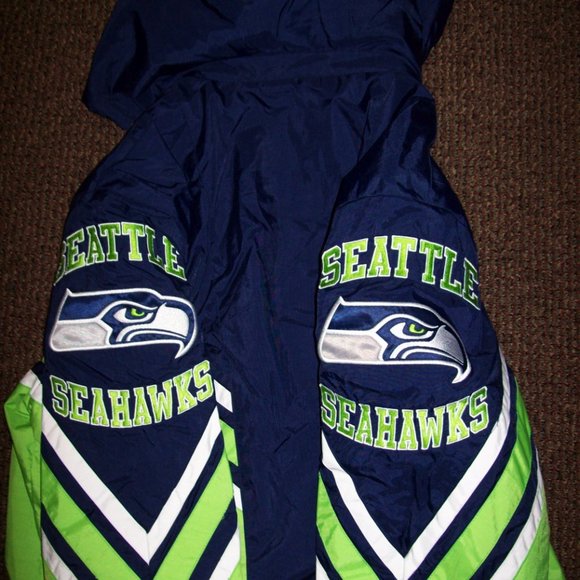 Seattle SEAHAWKS Starter Hooded Jacket S M L XL 2X - Picture 12 of 12